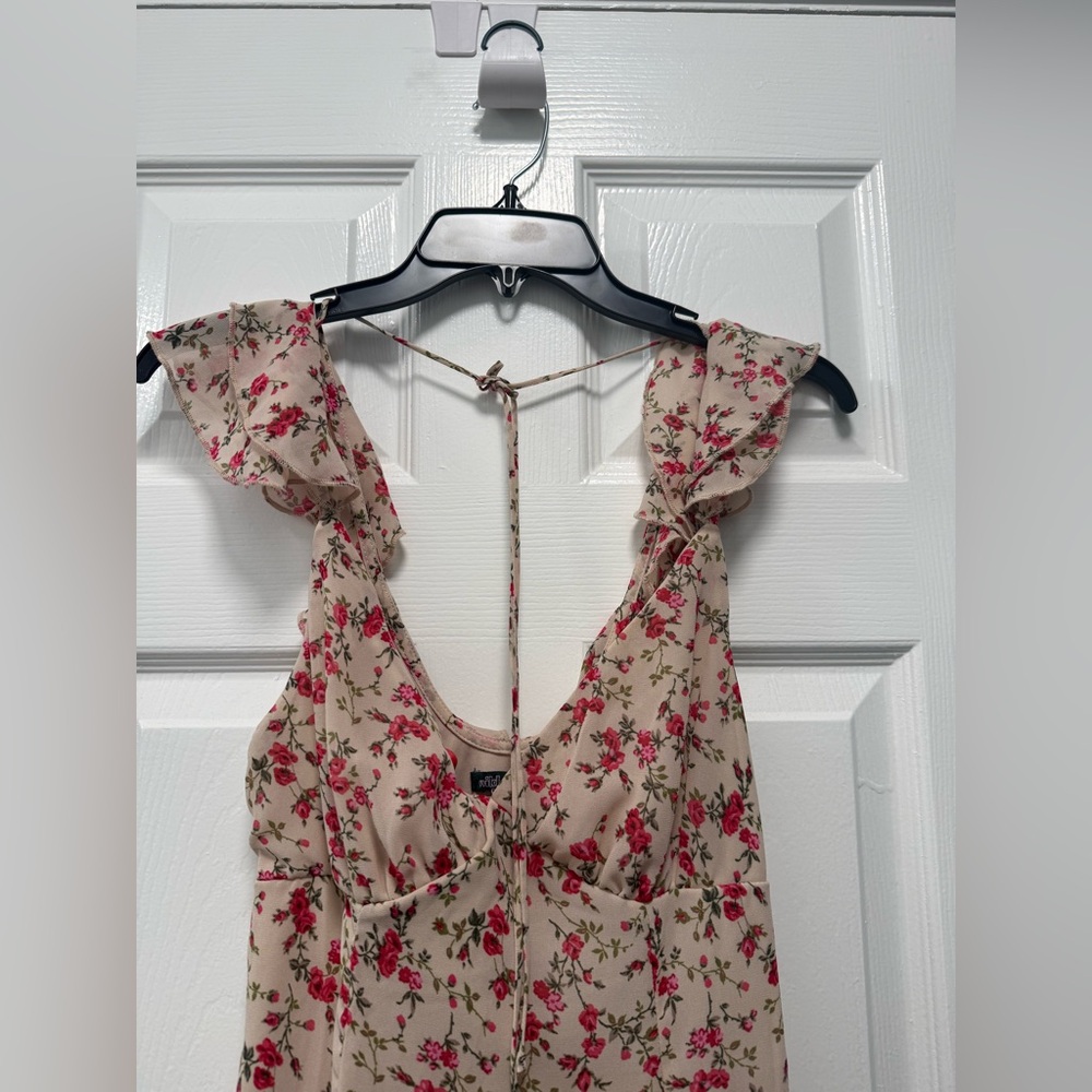 Women's Cap Flutter Sleeve Mini Empire Waist Dress - Wild Fable XS NWOT - Picture 5 of 8